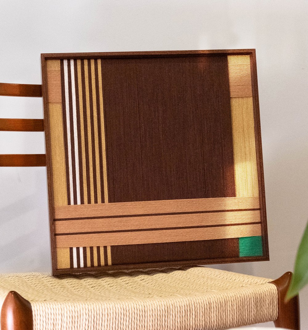 Walnut Strands - Handcrafted Yarn Art-AR1069