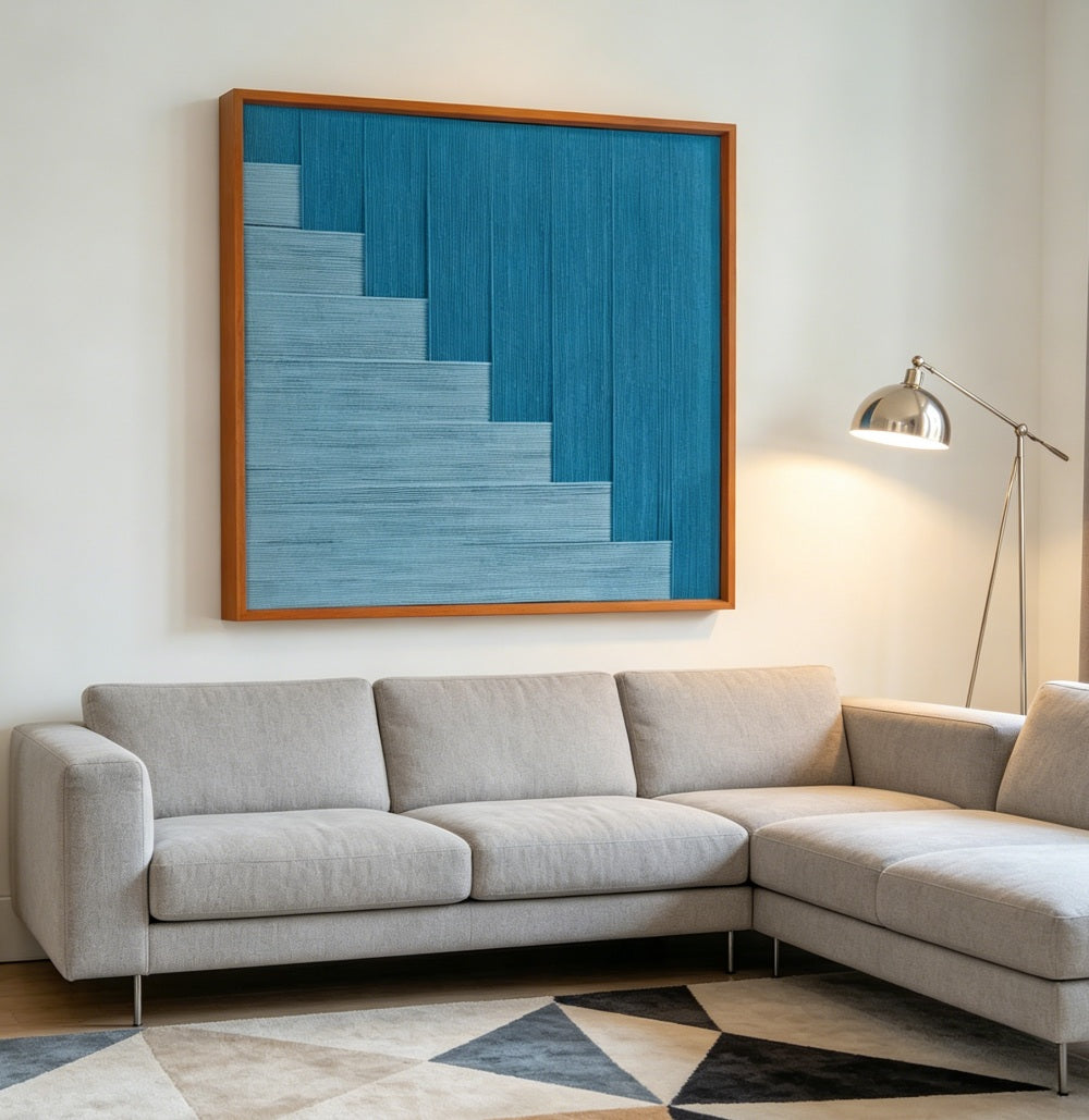 Ocean Strata Woven - Textile Art AR1071
