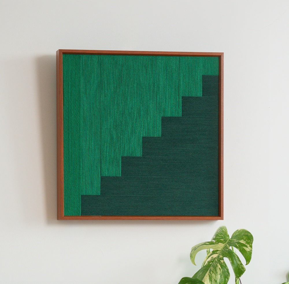 Emerald Fern Tier Woven - Textile Art AR1072
