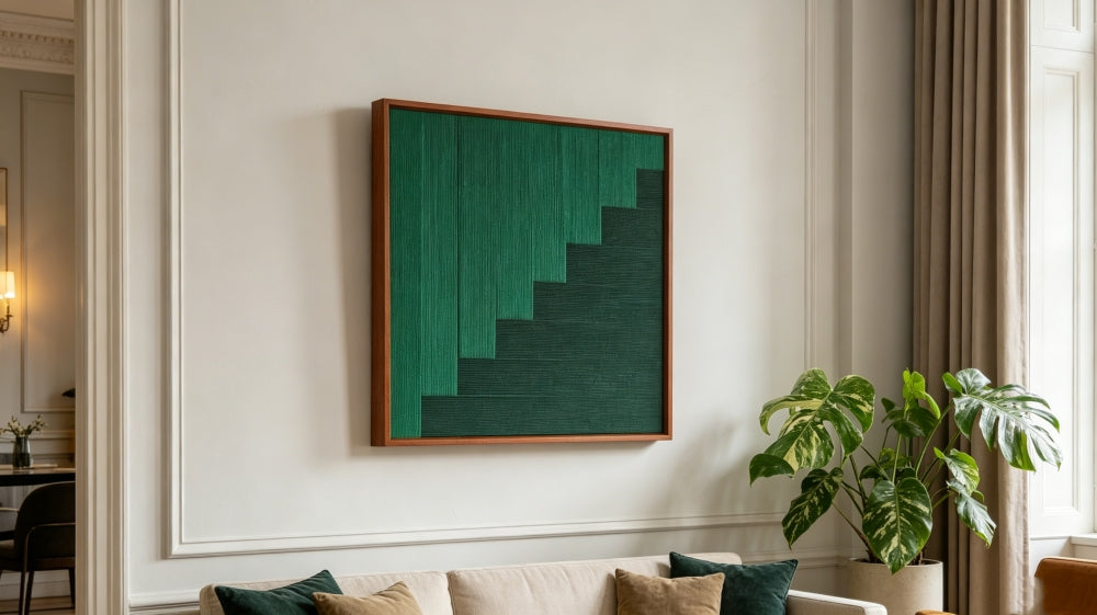 Emerald Fern Tier Woven - Textile Art AR1072
