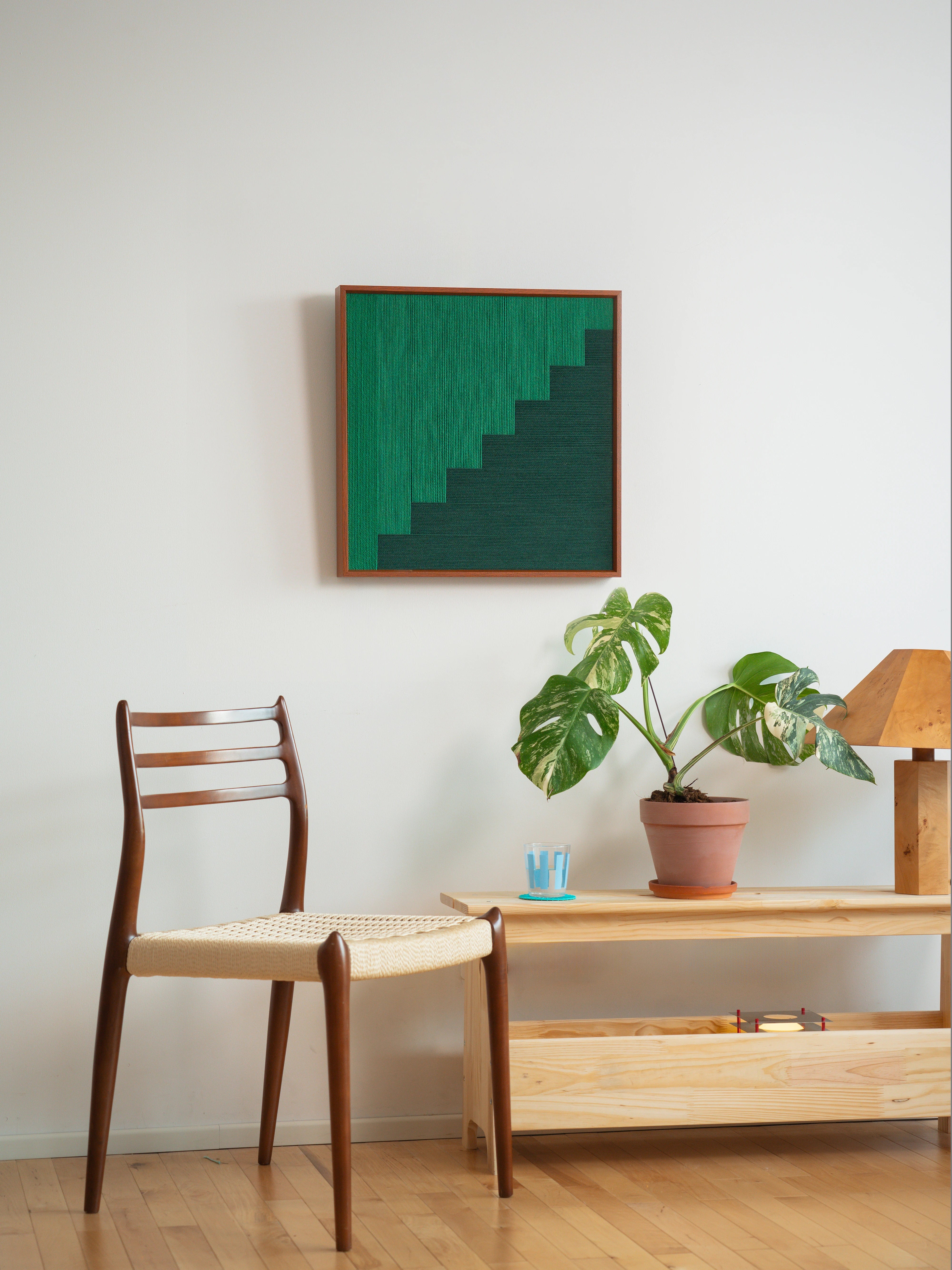 Emerald Fern Tier Woven - Textile Art AR1072