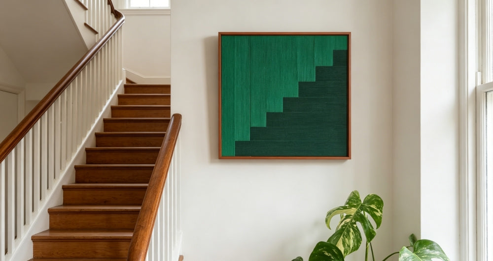 Emerald Fern Tier Woven - Textile Art AR1072